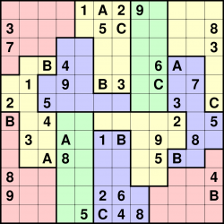Sudoku Jigsaw 12x12